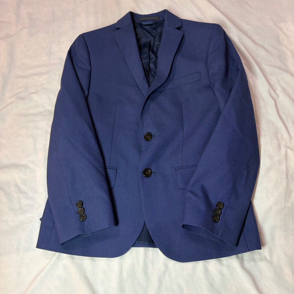 Lauren Ralph Lauren Boys Blue 2-Button Blazer Suit Jacket Size 14R Formal